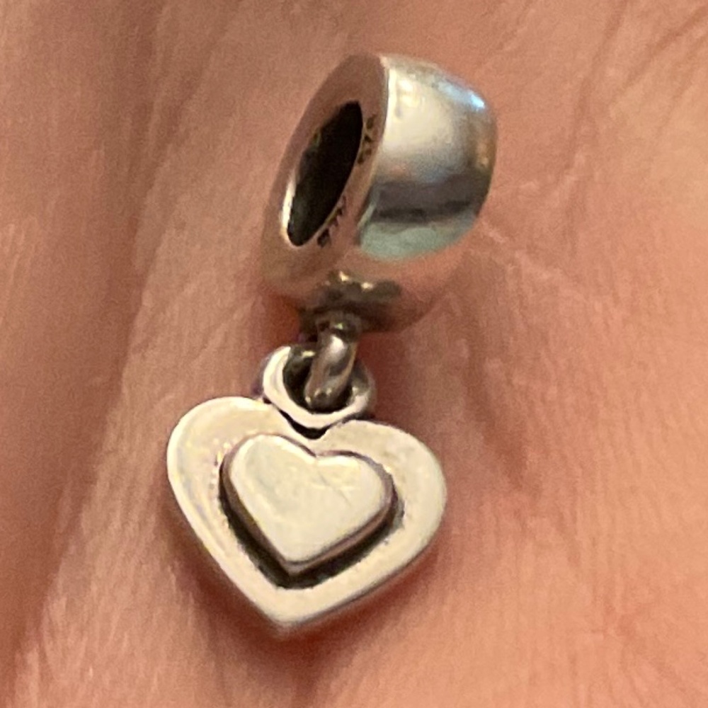 Authentic PANDORA Silver Heart Dangle - 790373